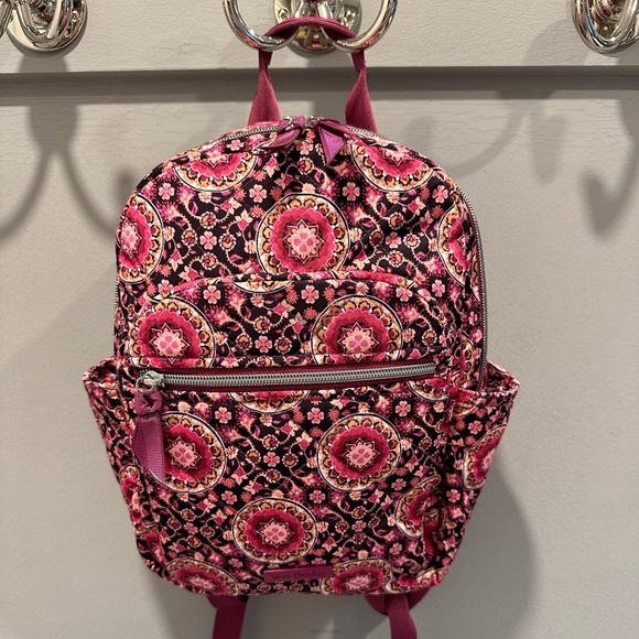 Vera Bradley Handbags - Vera Bradley Raspberry Medallion Small Backpack in Performance Twill